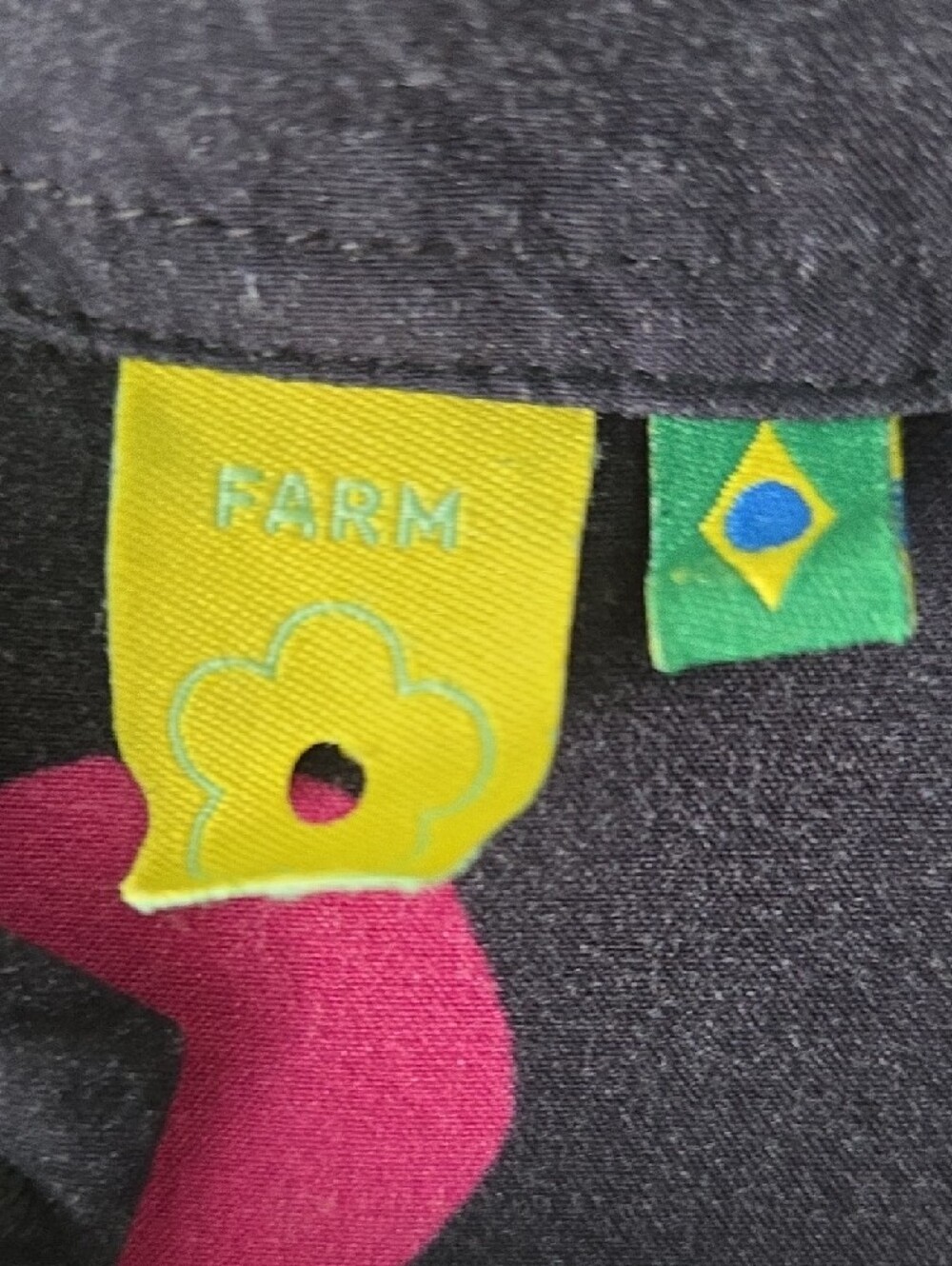 FARM Rio Colorful Mixed Mushrooms Cropped Blouse Size S Bx12 - Picture 5 of 10